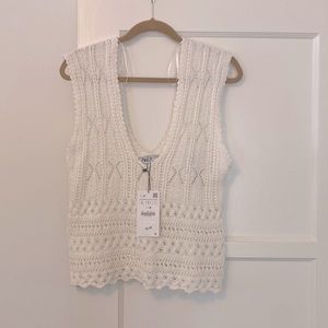 NWT - Zara crochet top